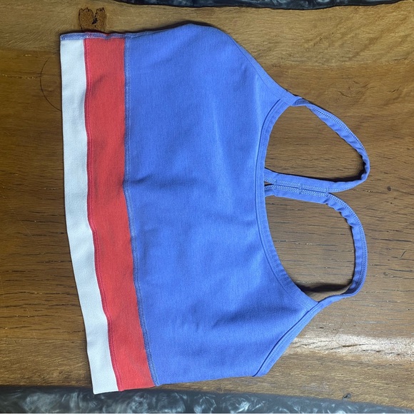 Beyond Yoga Spacedye Horizon Colorblock High Cropped Tank L Periwinkle Cloud. S6 - Picture 6 of 6